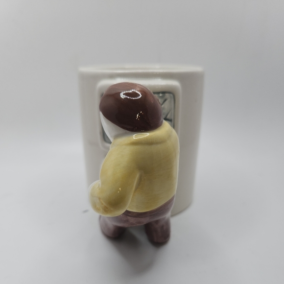 VTG Omnibus Fitz and Floyd Coffee Mug. Angry Office Man Punching Computer - Picture 3 of 6